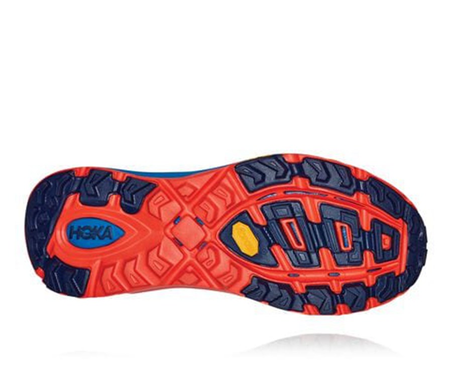 Hoka One One Mens Trail Shoes - Mafate Speed 2 - Blue - TNQU09625